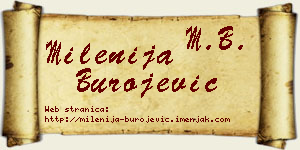 Milenija Burojević vizit kartica
